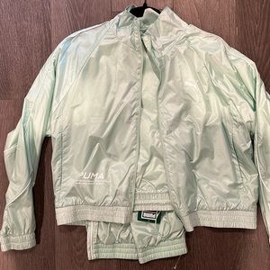 Brand new Puma Evide track pant suit in mist green